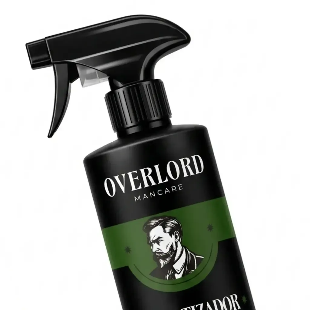 Aromatizador para Toalhas Alecrim 250ml Overlord Men Care, verso