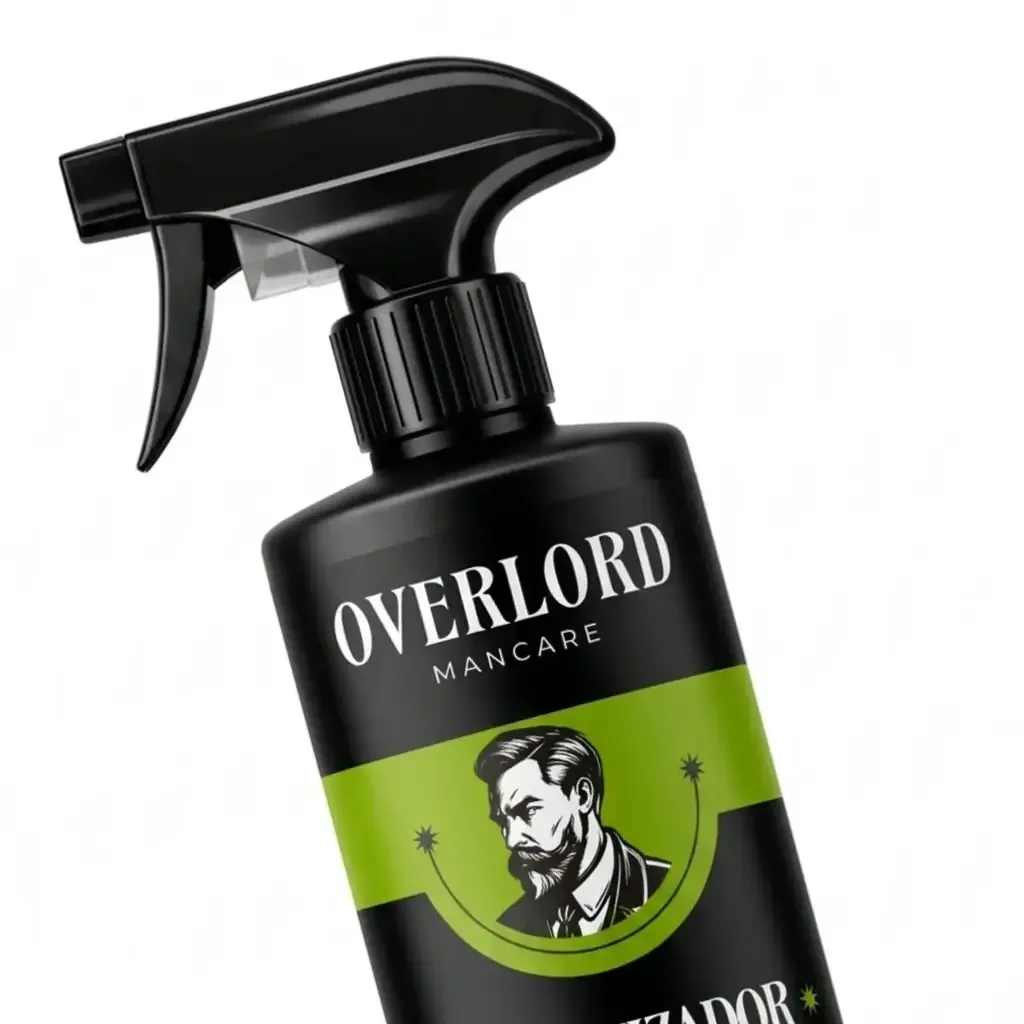 Aromatizador para Toalhas Capim Limão 250ml Overlord Men Care, verso