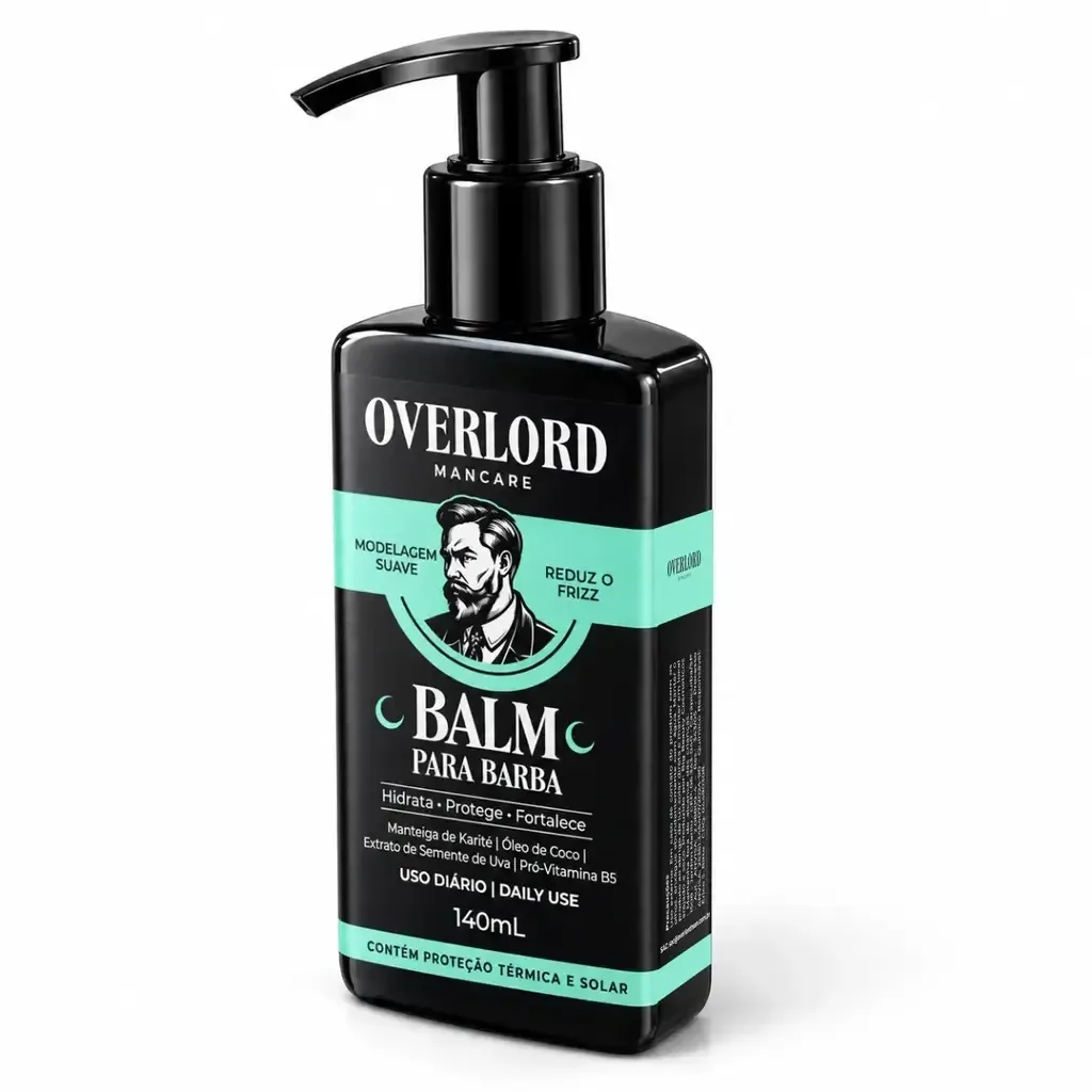 Balm para Barba De Nuit 140ml Overlord Men Care, lateral