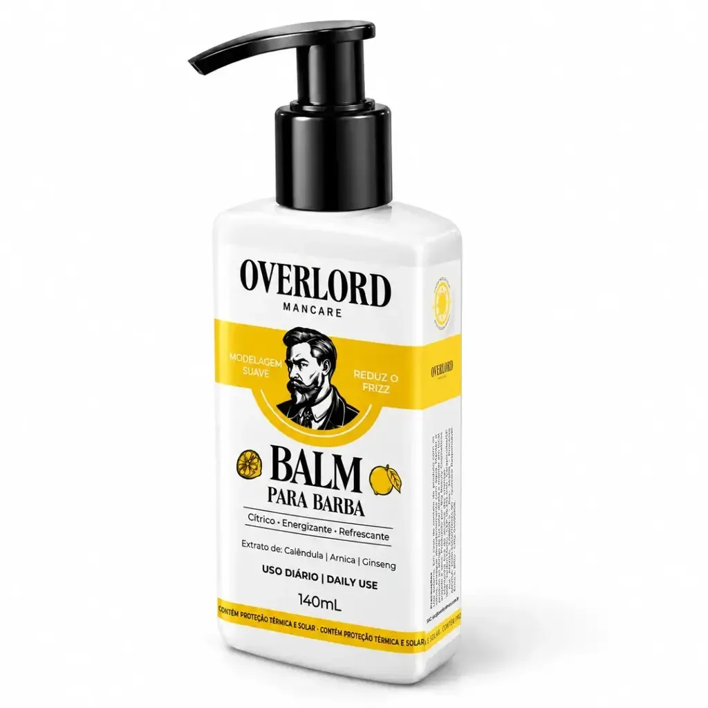 Balm para Barba Limão Siciliano 140ml Overlord Men Care, lateral