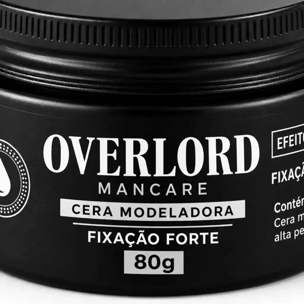 Cera Brilho Black Edition 80g Overlord Men Care, lateral