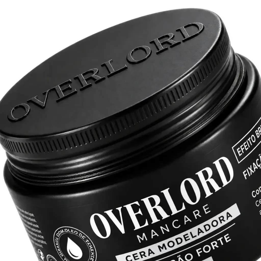 Cera Brilho Black Edition 80g Overlord Men Care, verso