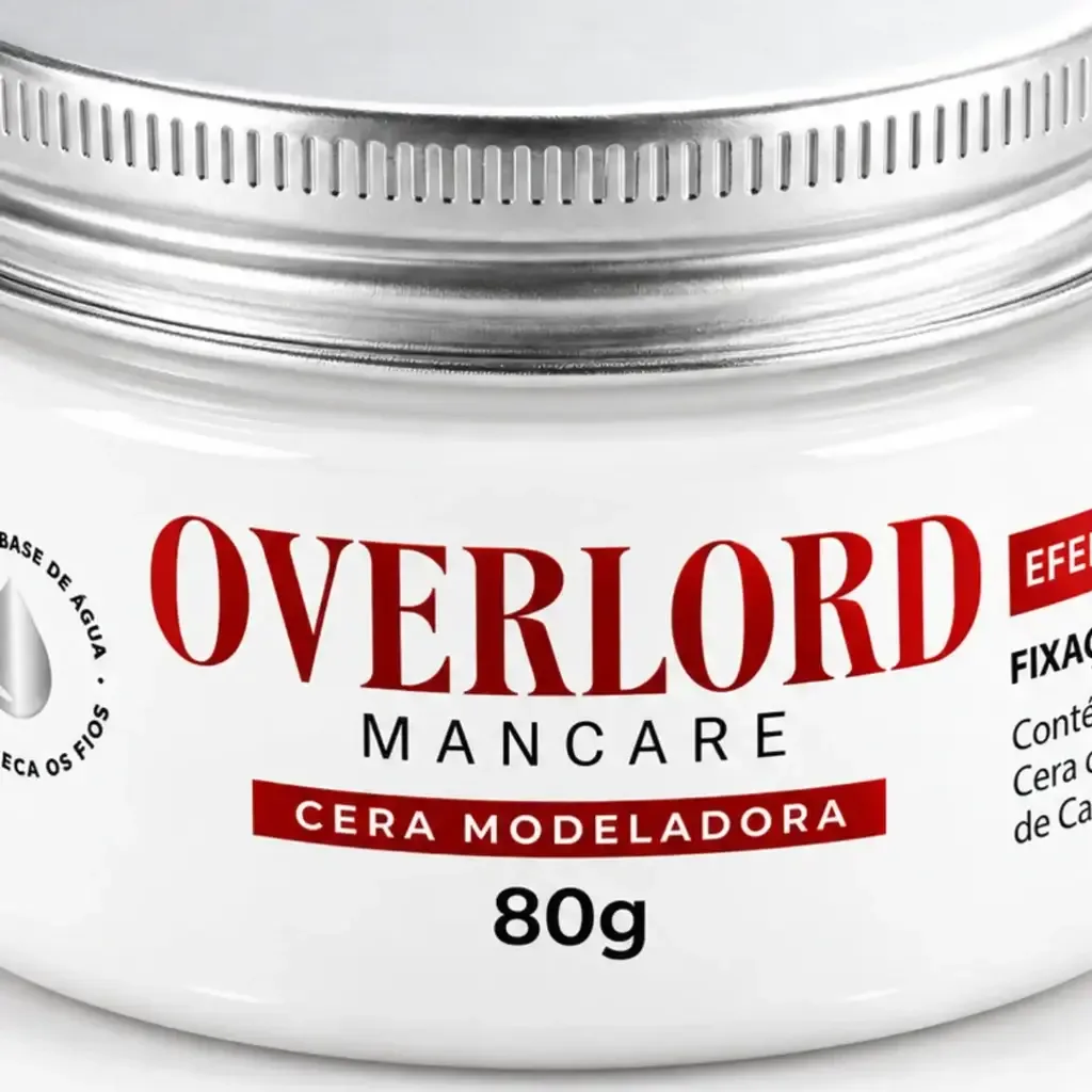 Cera Modeladora Efeito Brilho 80g Overlord Men Care, lateral