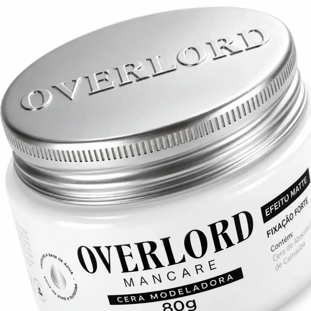 Cera Modeladora Efeito Matte 80g Overlord Men Care, verso