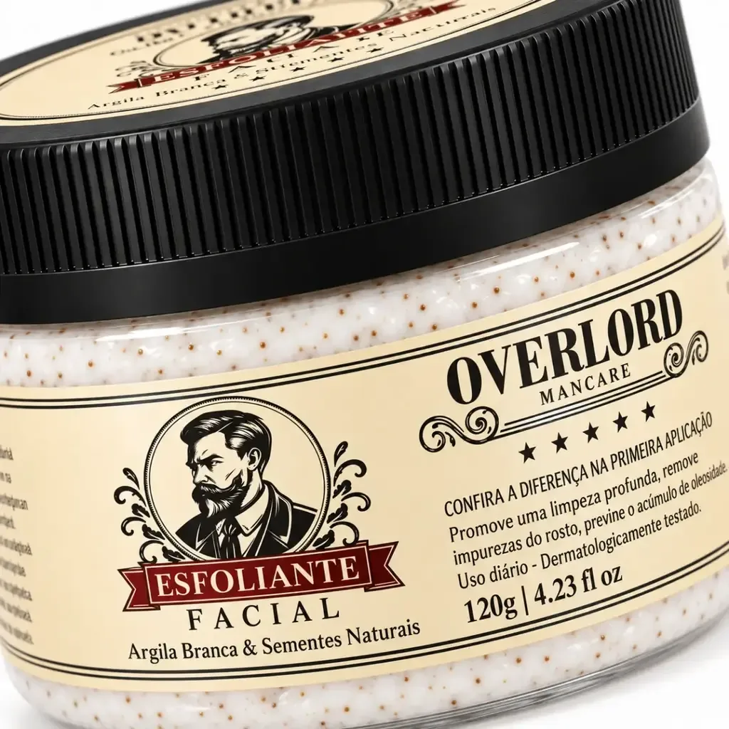 Esfoliante Facial 250g Overlord Men Care, verso