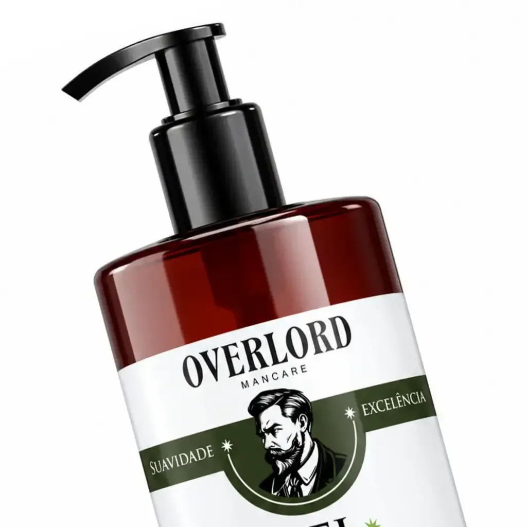 Gel Shaving Linha Profissional 1Kg Overlord Men Care, verso