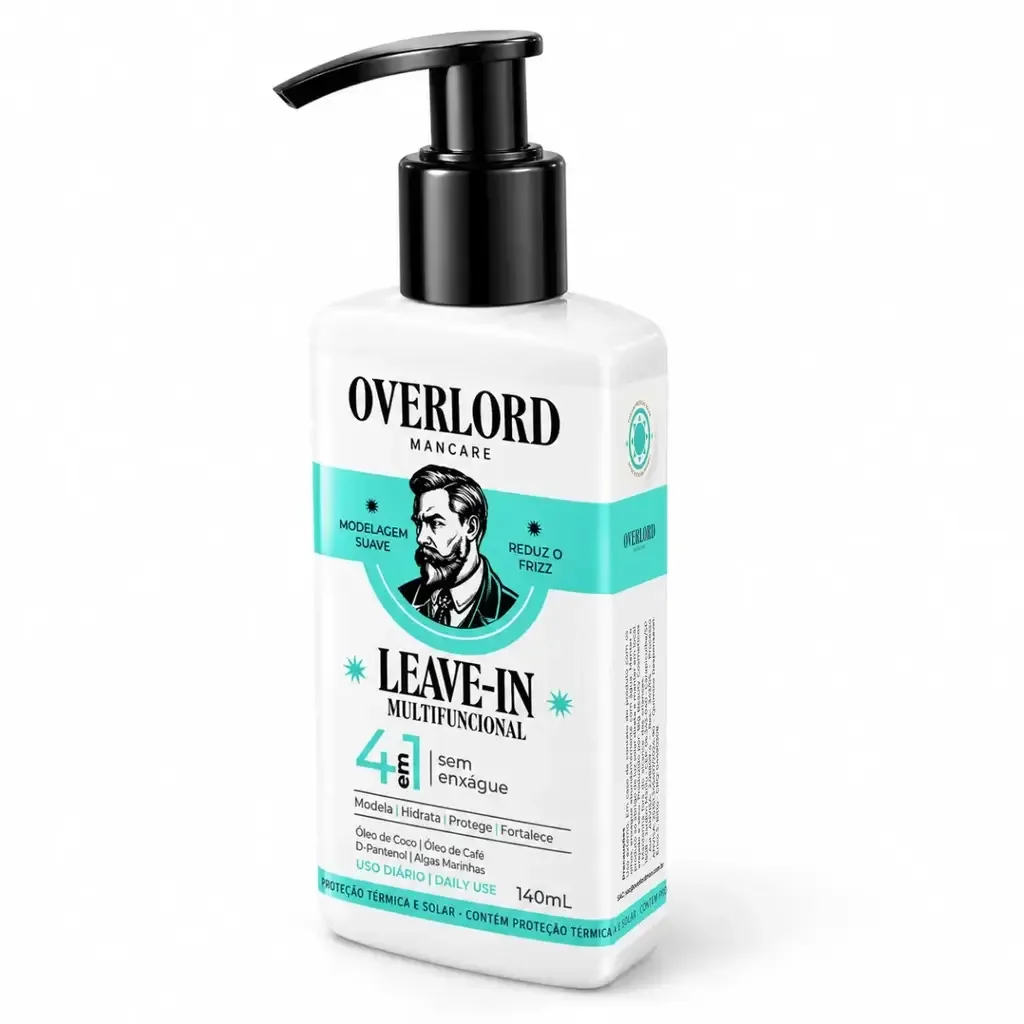 Leave-in 4 em 1 140ml Overlord Men Care, lateral
