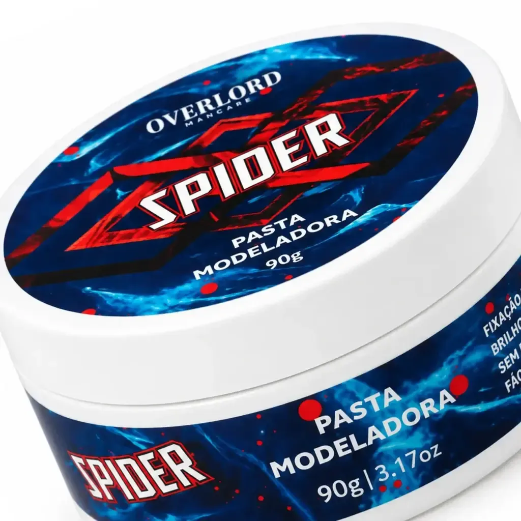 Pasta Modeladora Spider 90g Overlord Men Care, verso