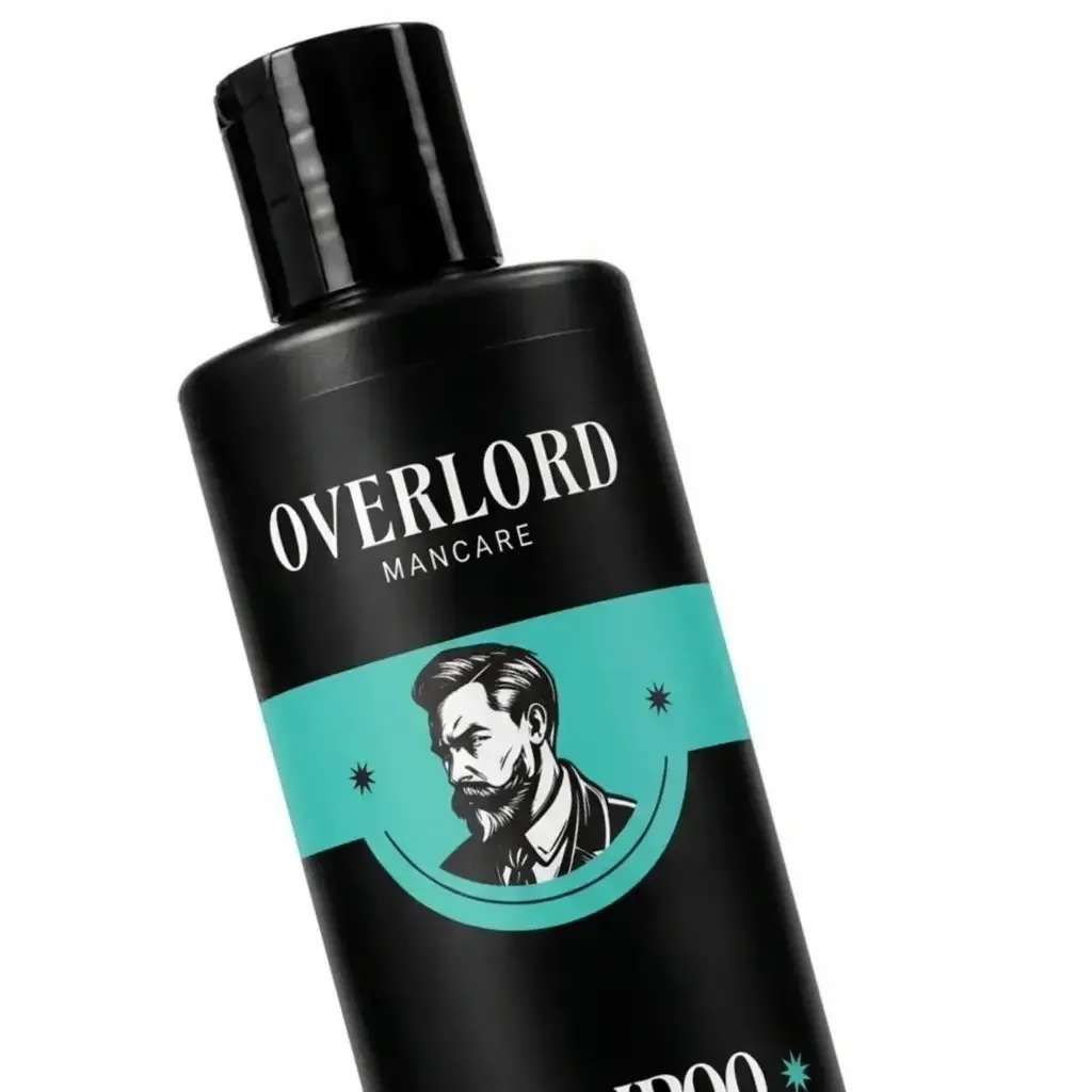 Shampoo Antirresíduos 500ml Overlord Men Care, verso