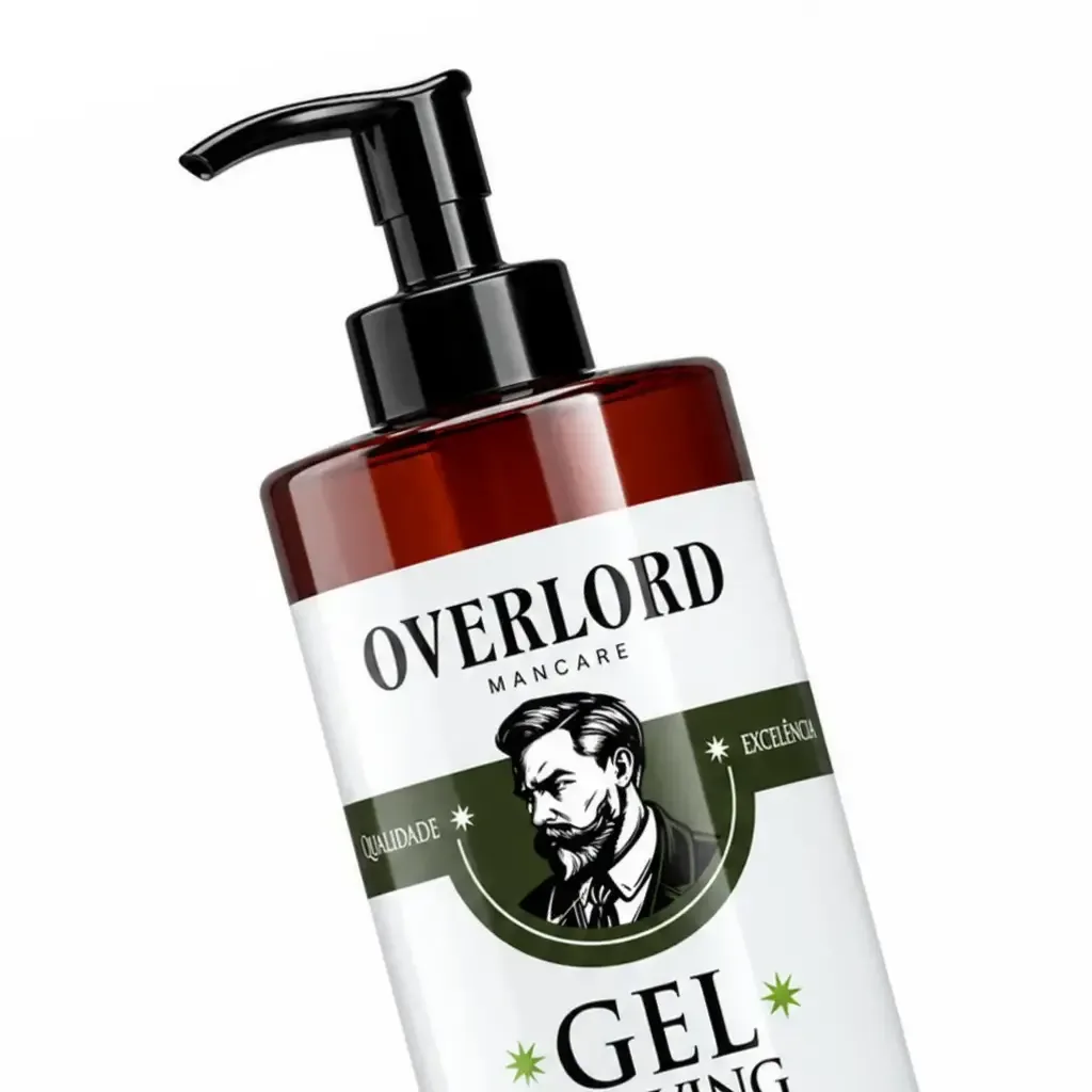 Shaving Gel 500ml Overlord Men Care, verso